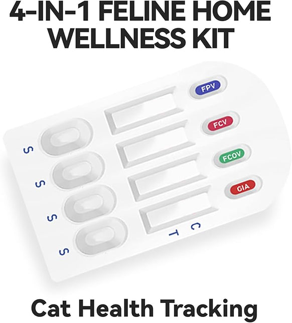Home Check 4-in-1 Feline Home Wellness Kit – Easy Cat Health Monitor 2 (Pack)