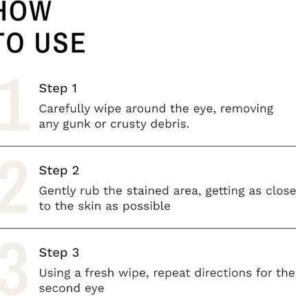 Eye Envy Tear Stain Wipes for Cats. Textured to Gently Clean Tear Stains.USA Made. 60 Cat Eye Wipes