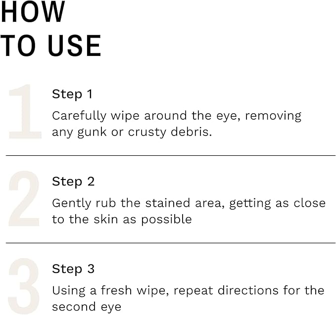Eye Envy Tear Stain Wipes for Cats. Textured to Gently Clean Tear Stains.USA Made. 60 Cat Eye Wipes