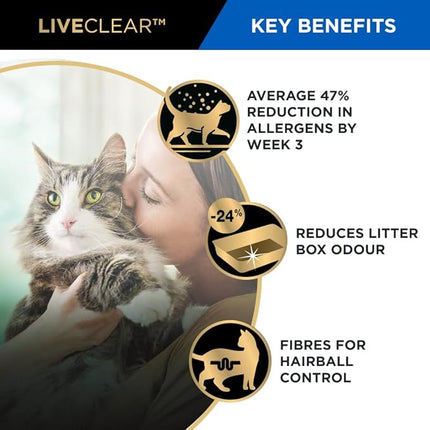 Purina Pro Plan LIVECLEAR Adult Dry Cat Food Indoor Hairball Control Chicken with Probiotics 3kg