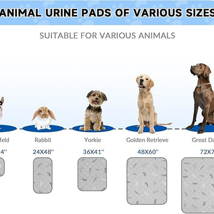 Sunheir Washable Pee Pads for Dogs - 2-Pack Thick Heavy Absorbency Reusable Pee Pads Prevent Leakage Non-Slip, Waterproof Pet Training Pads for Puppy Playpen, Crate, Whelping Box, Potty Training, Grey