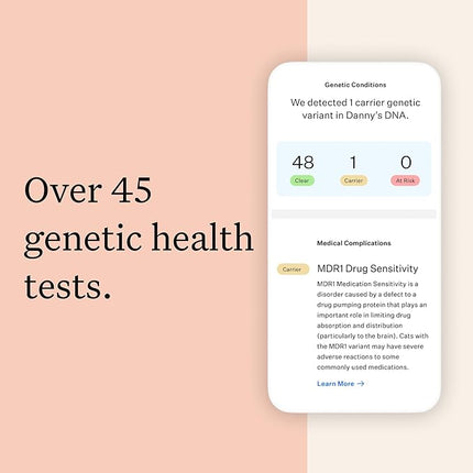 Wisdom Panel Complete: Comprehensive Cat DNA Test kit for 45 Health Genetic Health Conditions, 70+ Breeds and populations, 25+ Traits, Blood Type - Pack of 1