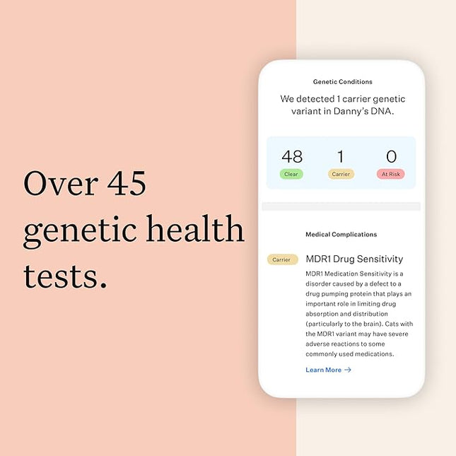 Wisdom Panel Complete: Comprehensive Cat DNA Test kit for 45 Health Genetic Health Conditions, 70+ Breeds and populations, 25+ Traits, Blood Type - Pack of 1