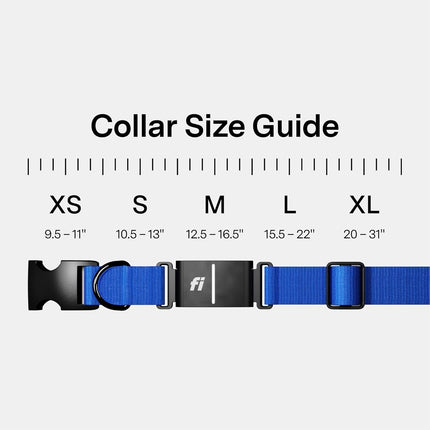 Fi New Series 3+ Smart Dog Tracker Collar [12 Month Membership Included] GPS Tracker for Dogs with Health & Behavior Monitoring, Escape Alerts, Waterproof, LED, Apple Watch Compatible (Blue, Medium)