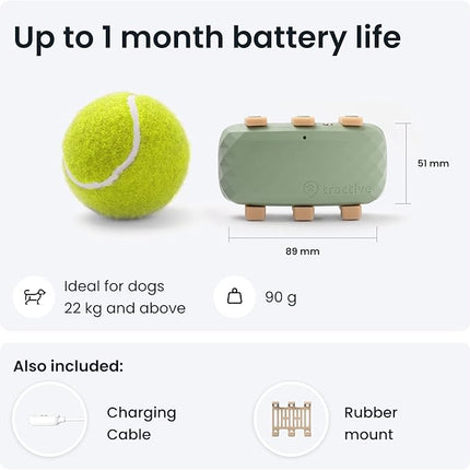 Tractive Dog XL GPS Tracker for Large Dogs, Green