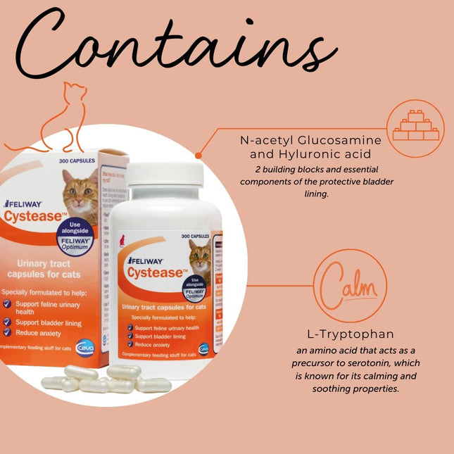 FELIWAY Cystease Advanced Urinary Tract Support for Cats (Pot Size: 30 Tablets)