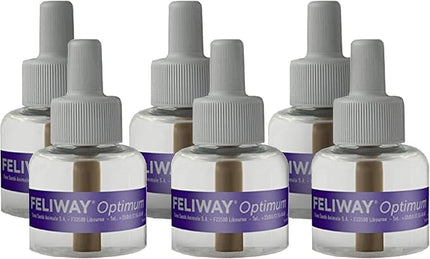 FELIWAY Optimum 30 Day Cat Calming Refills for Pheromone Diffuser,48ml Value Pack - Helps Reduce Common Signs of Stress in Cats & Kittens,Enhanced Calming,(Pack of 12)