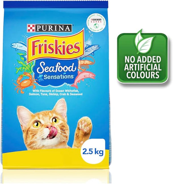 FRISKIES Adult Dry Cat Food Seafood Sensations 2.5kg