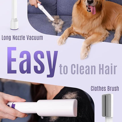 Oneisall Dog Grooming Vacuum Kit - Suction 99% Hair With 4 Tools, Pet Hair Remover Brush