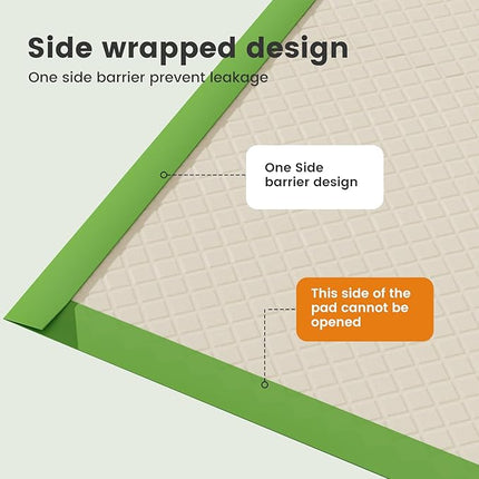 Gardner Pet Dog Pee Pads Extra Large 28"x34", XL Thicker ECO Green Disposable XLarge Puppy Training Pads