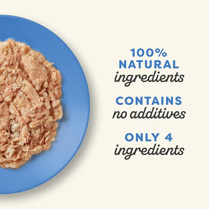 Applaws 100% Natural Wet Cat Food Tuna Fillet with Crab in Broth, Limited Ingredients Pet Food 60g Pot (Pack of 10)