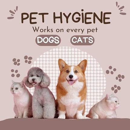 Pet Dental Finger Wipes | Textured Pet Teeth, Ear & Claw Wipes | 50-Count
