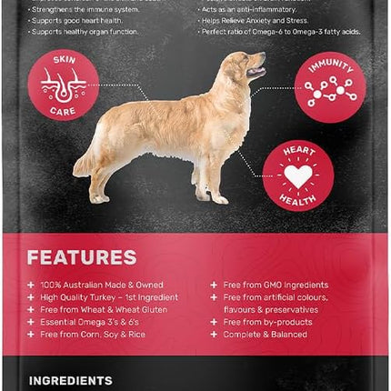 Pet Food Australia Turkey, Chicken & Ocean Fish Grain Free Dry Food - 2.5KG (Small Kibble)