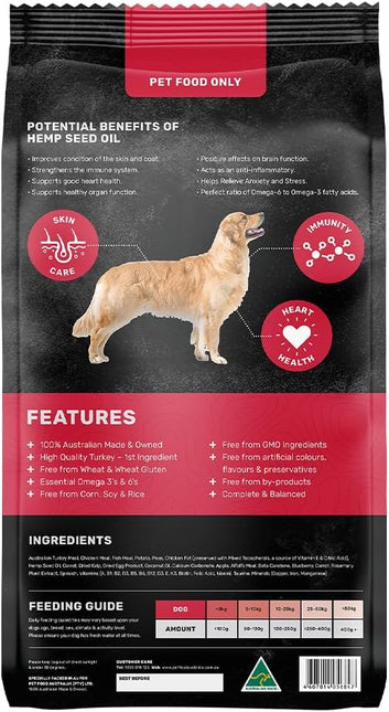 Pet Food Australia Turkey, Chicken & Ocean Fish Grain Free Dry Food - 2.5KG (Small Kibble)