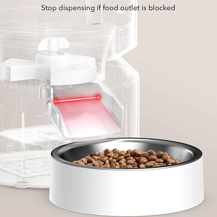 PETLIBRO Automatic Cat Feeder – 3L Programmable Pet Food Dispenser with Freshness Preservation, Timed Portion Control, Voice Meal Call & Dual Power Supply, Healthy Feeding for Cats & Small Dogs White