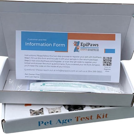 Cat Age Test - At-Home DNA Methylation Test to Estimate Your Cat’s Age, Mouth Swab Kit for Rescue & Shelter Cats, Includes Estimated Birthday, Life Stage & Health Insights