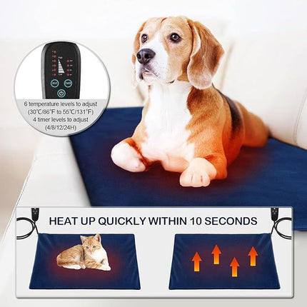 Pet Scene Pet Heating Mat for Dogs Cats, Extra Large Size 90x60CM,Dog Heated Pad
