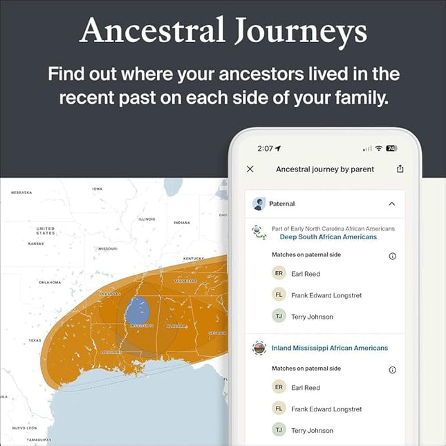 AncestryDNA Genetic Test Kit + 3-Month Ancestry World Explorer Membership: Personalized Genetic Results, DNA Ethnicity Test, Family History, Complete DNA Test, 3600+ Regions and Journeys