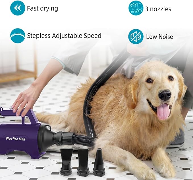 Dog Dryer High Velocity Professional Dog/Pet Grooming Force Hair Dryer/Blower (SMD-06P)
