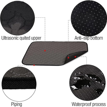 Washable Pet Dog Pee Pad Reusable Cat Puppy Training Wee Absorbent Mat Pads Bed (S:35x50cm -Beige)
