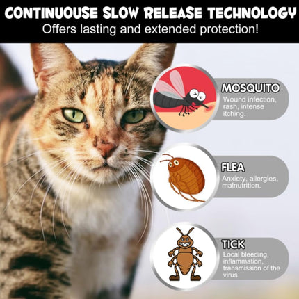 Cat Flea and Tick Collar | Flea & Tick Prevention | Pack of 4