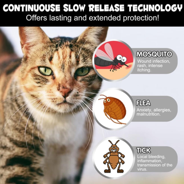 Cat Flea and Tick Collar | Flea & Tick Prevention | Pack of 4