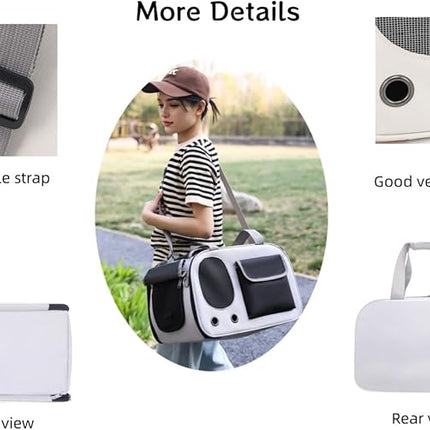 Collapsible Airline Approved Pet Carrier for Cats & Dogs up to 17 lbs