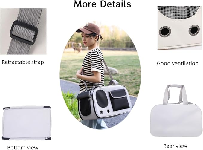 Collapsible Airline Approved Pet Carrier for Cats & Dogs up to 17 lbs