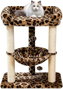 Cat Tree Tower with Top Perch for Large Indoor Cats, Tall Cat Scratching Post