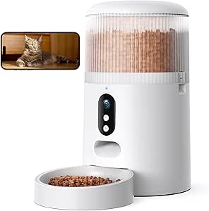 Faroro Automatic Cat Feeder with Camera, 3MP HD Video with Night Vision, 5G/2.4G