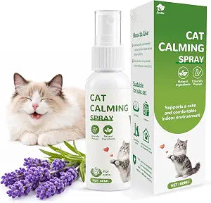 Cat Calming Pheromone Spray for Travel, Car Rides & Carriers, 2 fl oz