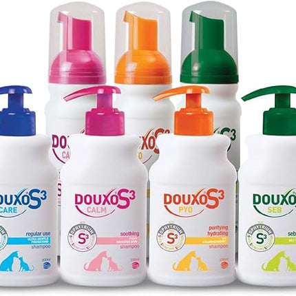 DOUXO S3 PYO Mousse | Waterless Antibacterial & Anti-Yeast Mousse For Dogs | Leave-On DOUXO S3-PYO Mousse | Chlorhexidine For Dogs | No Rinse No Bath Mousse For Dogs | Hypoallergenic Fragrance | 150ml
