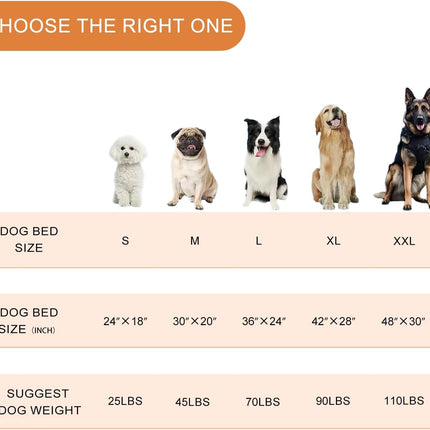 VANKEAN Dog Bed Reversible (Cool&Warm),Stylish 24” Pet Bed Mattress, Water proof linings