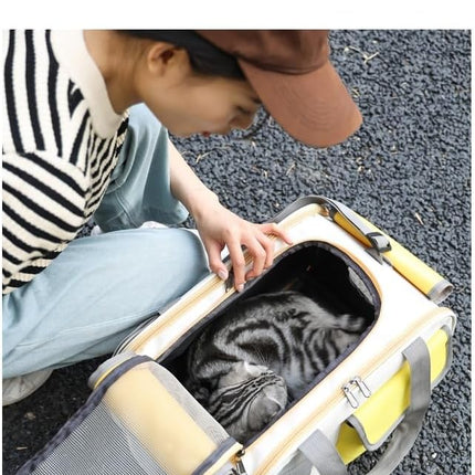 Collapsible Airline Approved Pet Carrier for Cats & Dogs up to 17 lbs