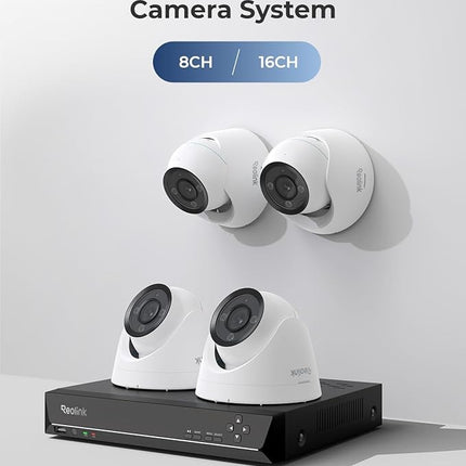 REOLINK 4K Security Camera Outdoor System, Home IP PoE Cam (No WiFi)