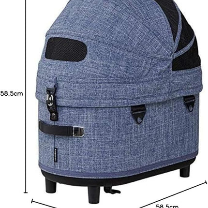 AirBuggy for Pet Dome 3 Cot Single Cot Regular Melange Denim/DOME3 COT Regular Melange DENIM/AD3102 Melange Denim, R Size, Can Be Used Alone, Can Be Used As A Cot Alone, Can Also Be Portable, Car