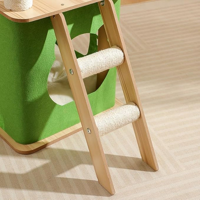 Cat Tree, Cat Tower with Scratching Post, Multi-Level Climbing Tower, Pet Condo House Furniture with Hemp Rope-Wrapped Posts, (160cm)