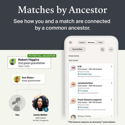 AncestryDNA Genetic Test Kit + 3-Month Ancestry World Explorer Membership: Personalized Genetic Results, DNA Ethnicity Test, Family History, Complete DNA Test, 3600+ Regions and Journeys