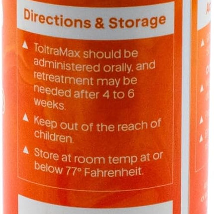Toltrazuril 5.0% for Horses, Dogs, Cats, 120mL/4 Ounce, for Non-Food Chain Animals, Chicken