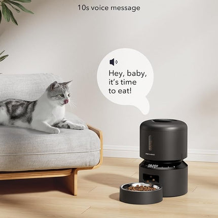 PETLIBRO Automatic Cat Feeder – 3L Programmable Pet Food Dispenser with Airtight Storage, Timed Portion Control, Voice Meal Call & Dual Power Supply, Clog-Free Healthy Feeding for Cats & Small Dogs