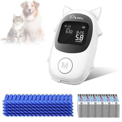 IMPet Glucose Monitoring Kit for Dogs & Cats, Pet Blood Sugar Monitor with 100 Strips