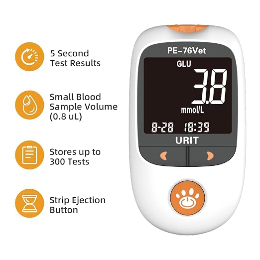 Pet Glucose Monitor Kit for Dogs & Cats with 25 Strips PE-76vet