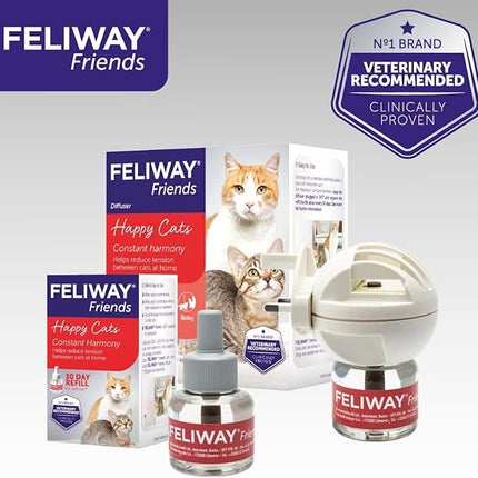 FELIWAY Friends 30 Day Refill, helps to reduce conflict in multi-cat households, helping cats get along better, 48 ml