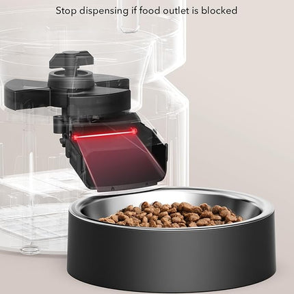 PETLIBRO Automatic Cat Feeder – 3L Programmable Pet Food Dispenser with Airtight Storage, Timed Portion Control, Voice Meal Call & Dual Power Supply, Clog-Free Healthy Feeding for Cats & Small Dogs