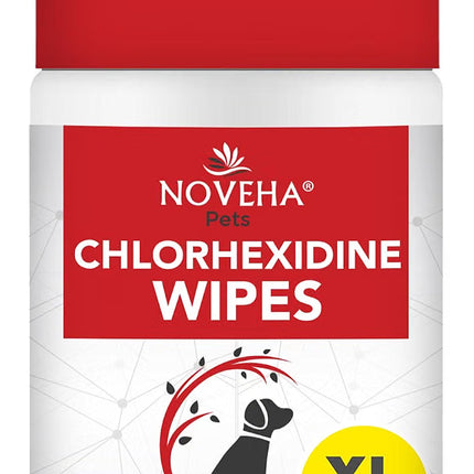NOVEHA XL Cleansing Wipes with Aloe for Cats and Dogs - Extra Large Size (5.5" x 7") - 120 Count