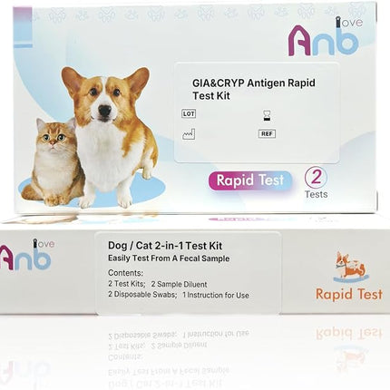 2 x Quick Detection of Giardia (GIA) Cryptosporidium Parvum (CRYP Ag) in Dogs and Cats