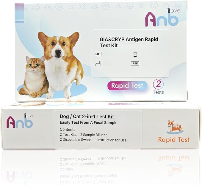 2 x Quick Detection of Giardia (GIA) Cryptosporidium Parvum (CRYP Ag) in Dogs and Cats
