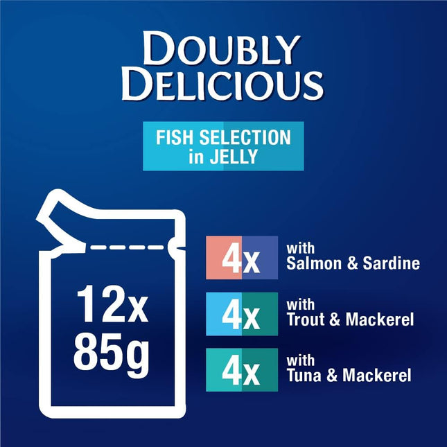 FELIX As Good As It Looks Adult Wet Cat Food Fish Selection in Jelly 60x85g