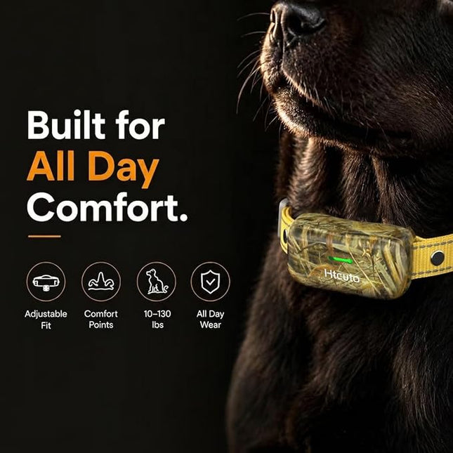 Htcuto 2-in-1 Wireless Dog Fence System for 2 Dogs, Pet Containment System & Dog Training Collar with Remote, Electric Dog Fence 25–3500FT