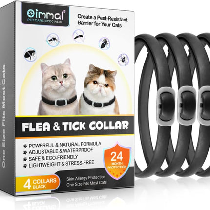 Cat Flea and Tick Collar | Flea & Tick Prevention | Pack of 4